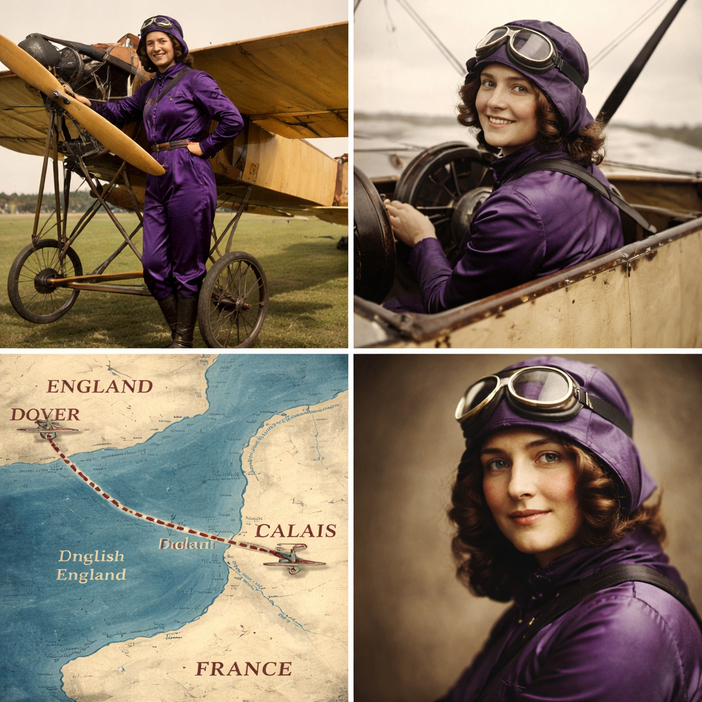 ✈️ First Woman to Fly Across the English Channel